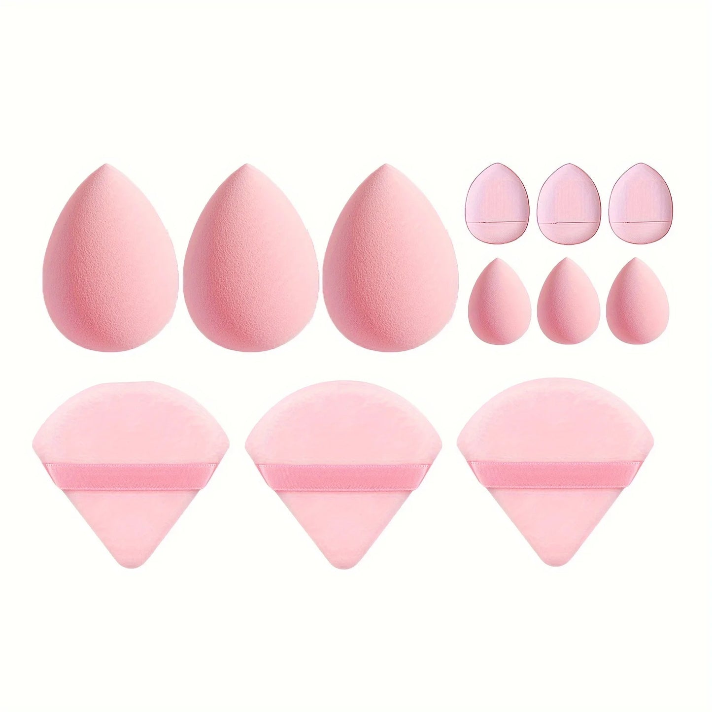 12PCS Makeup Sponge Set – Soft Beauty Blender Kit for Foundation, Powder & Blush – Flawless Makeup Tools