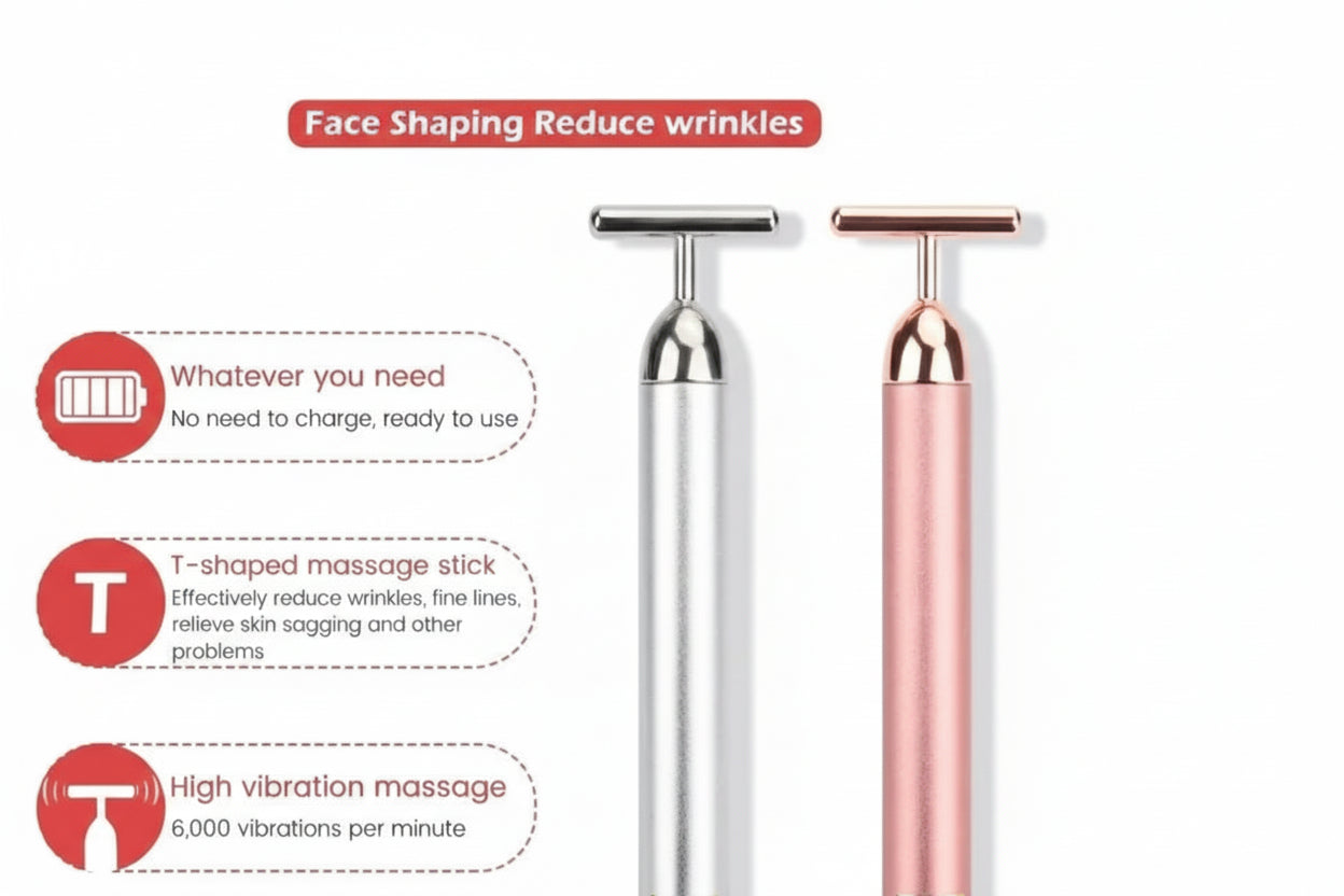 24K Gold Vibrating Face Massager