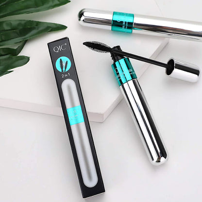 2-in-1 Fiber Mascara – Waterproof Lengthening & Volumizing Lash Mascara