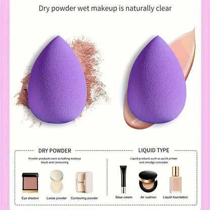 12PCS Makeup Sponge Set – Soft Beauty Blender Kit for Foundation, Powder & Blush – Flawless Makeup Tools