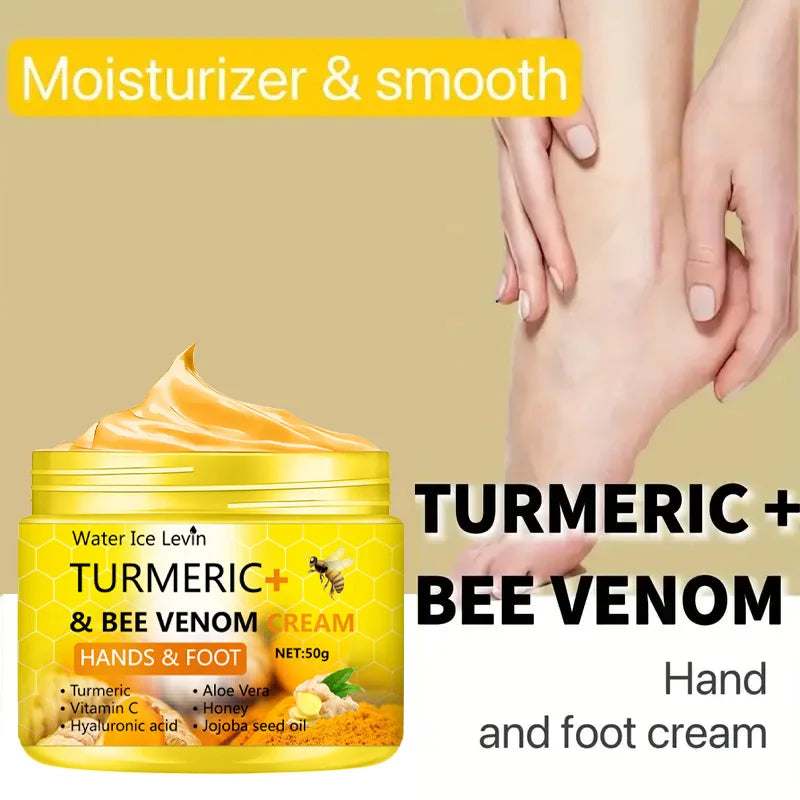 Turmeric Bee Venom Foot Repair Cream | Cracked Heel Treatment | Deep Moisturizing Skin Repair 50g