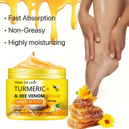 Turmeric Bee Venom Foot Repair Cream | Cracked Heel Treatment | Deep Moisturizing Skin Repair 50g