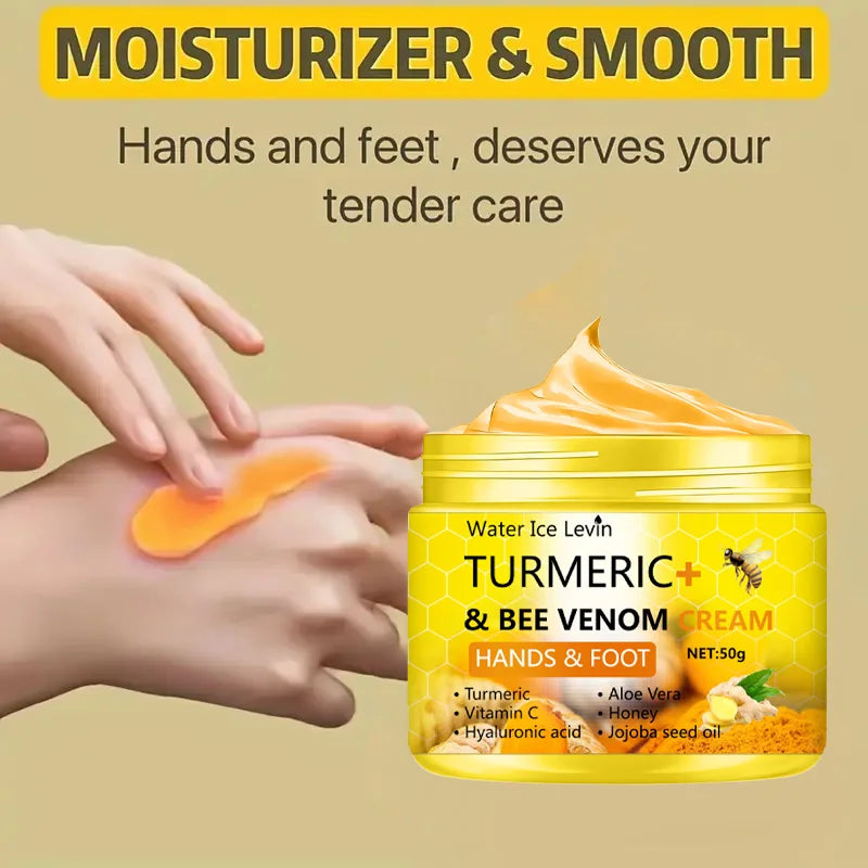 Turmeric Bee Venom Foot Repair Cream | Cracked Heel Treatment | Deep Moisturizing Skin Repair 50g