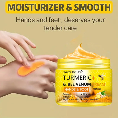 Turmeric Bee Venom Foot Repair Cream | Cracked Heel Treatment | Deep Moisturizing Skin Repair 50g