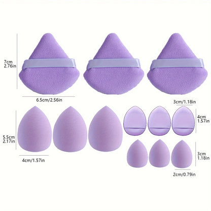 12PCS Makeup Sponge Set – Soft Beauty Blender Kit for Foundation, Powder & Blush – Flawless Makeup Tools