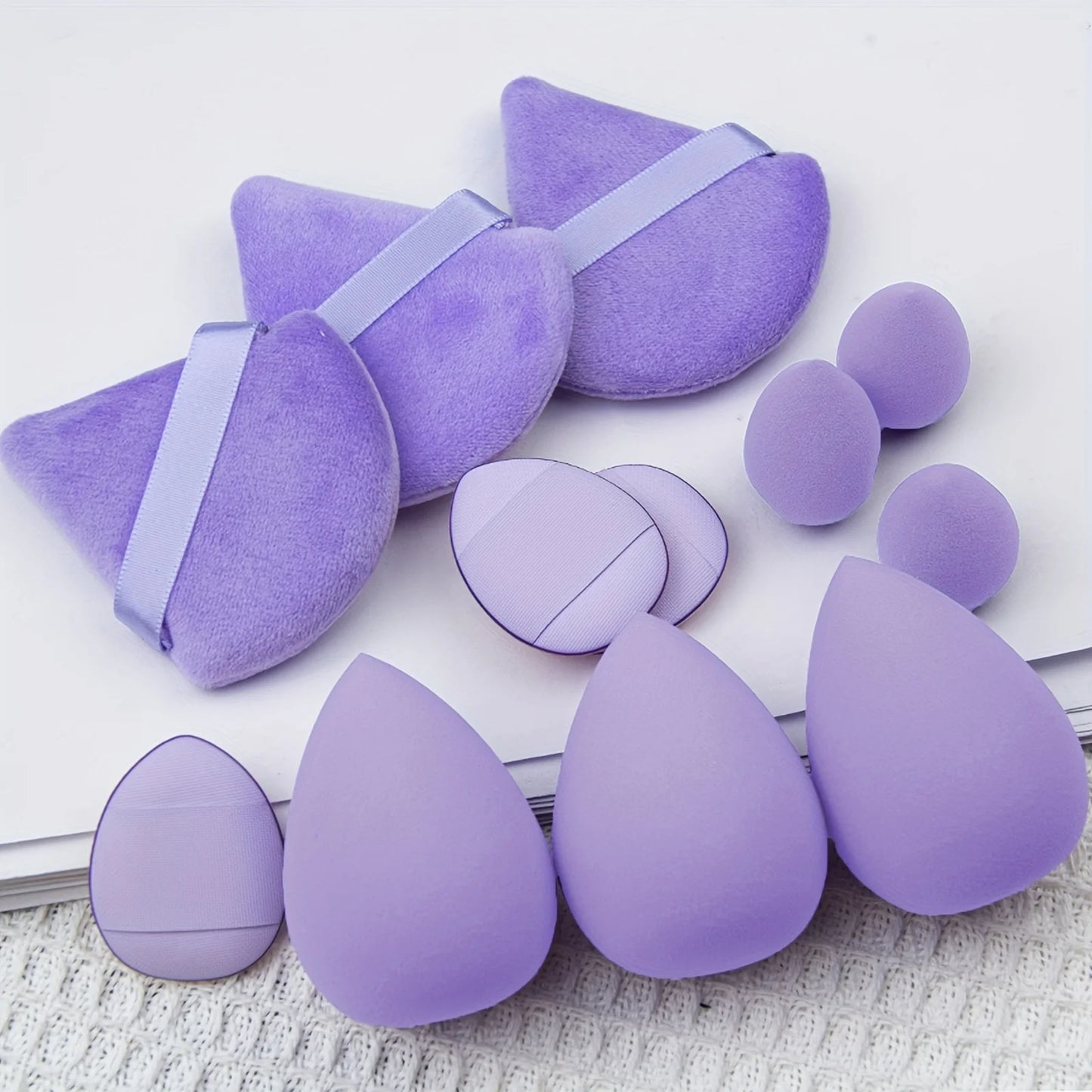 12PCS Makeup Sponge Set – Soft Beauty Blender Kit for Foundation, Powder & Blush – Flawless Makeup Tools