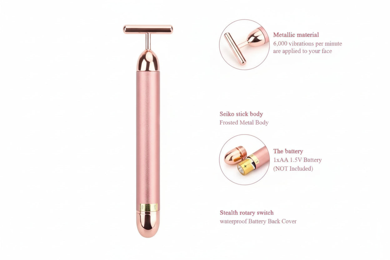 24K Gold Vibrating Face Massager