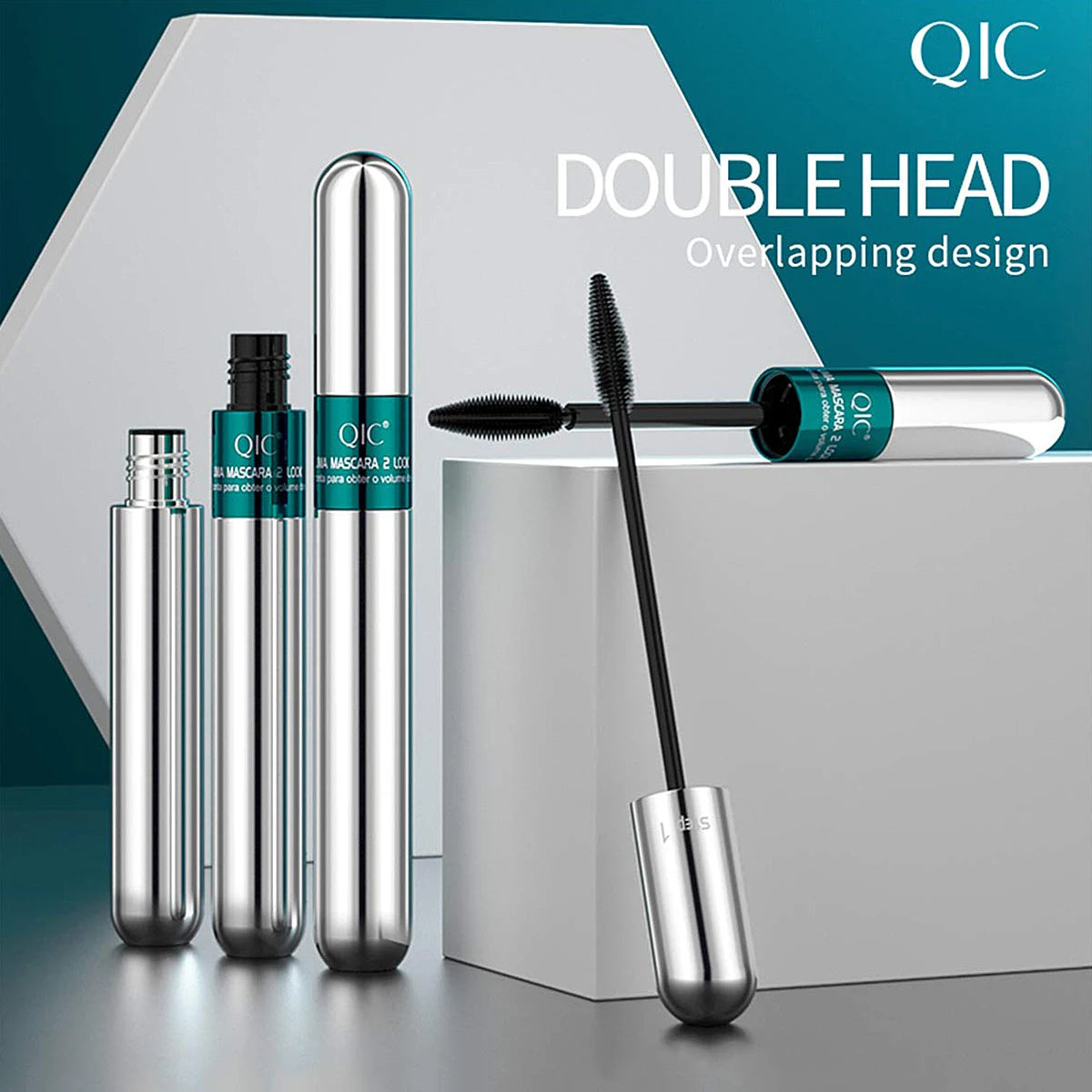 2-in-1 Fiber Mascara – Waterproof Lengthening & Volumizing Lash Mascara